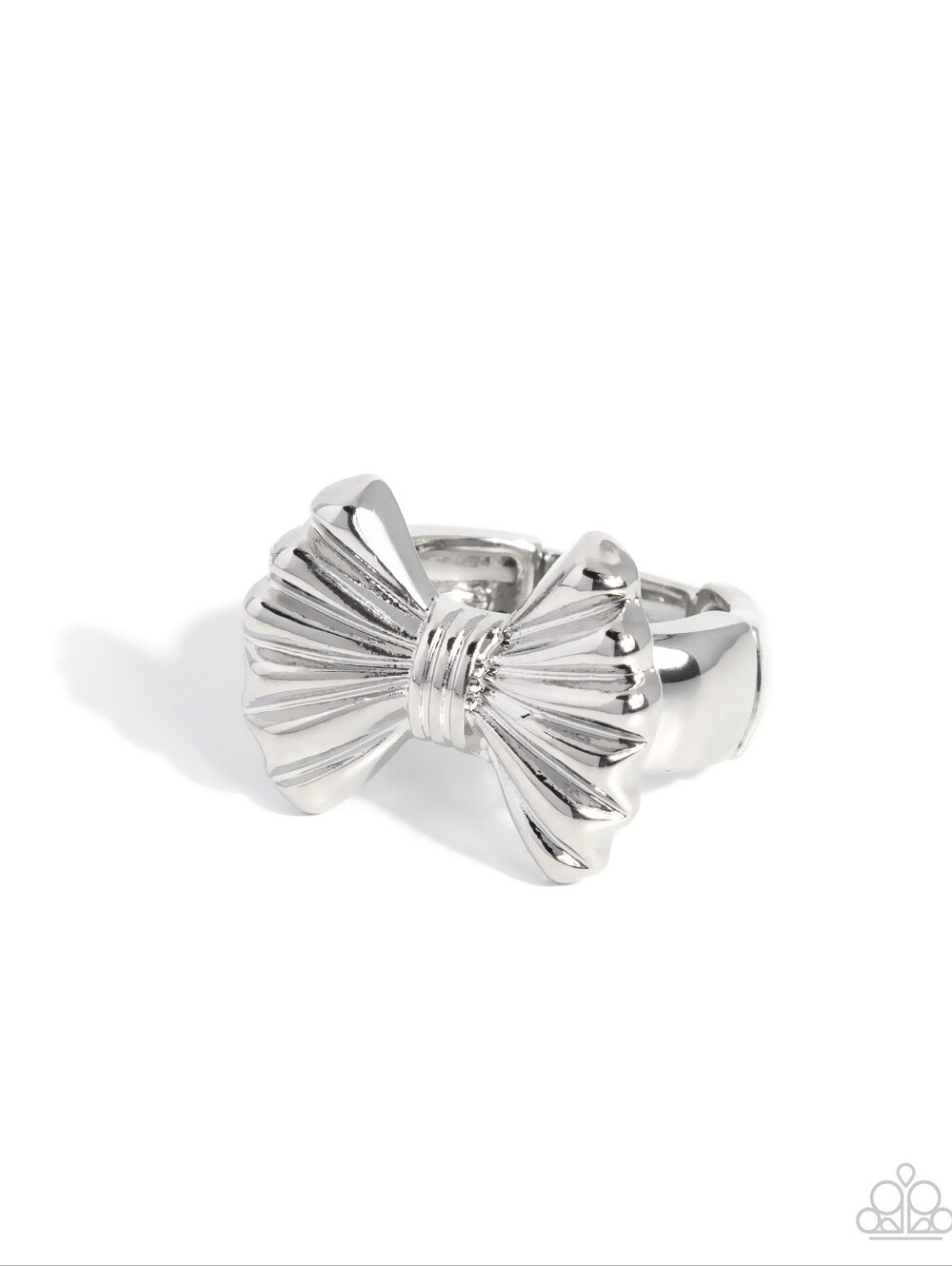 2/$10 Paparazzi Dapper Decadence - Silver Bow Ring